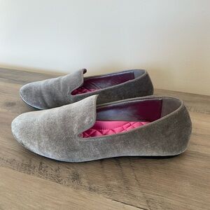 Birdies Women’s The Starling Gray Velvet Loafer Flat Size 7.5
